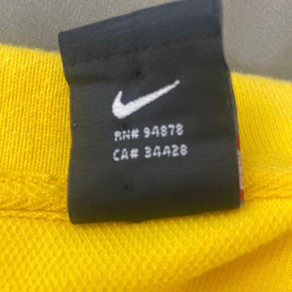 NIKE Team University of Michigan Maize Navy Golf Polo Gameday Mens XL - Picture 6 of 8